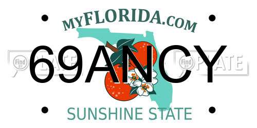 69ANCY Florida License Plate