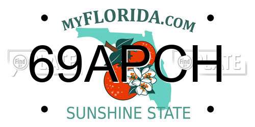69APCH Florida License Plate