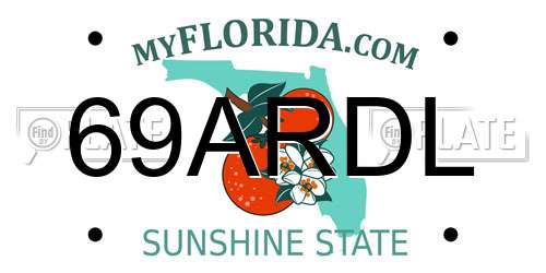 69ARDL Florida License Plate