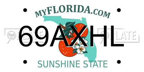 69AXHL Florida License Plate