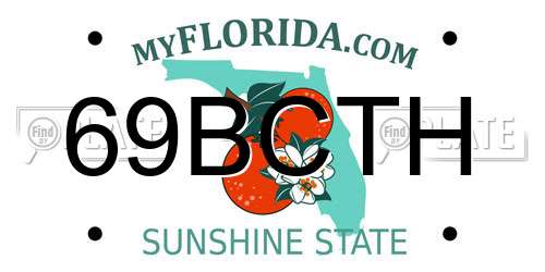 69BCTH Florida License Plate