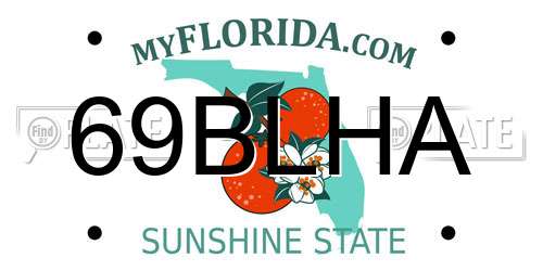 69BLHA Florida License Plate