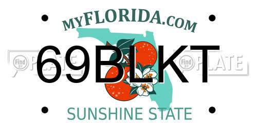 69BLKT Florida License Plate