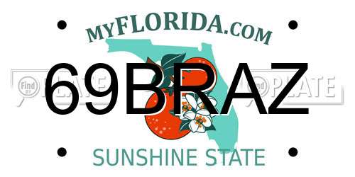 69BRAZ Florida License Plate