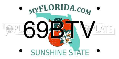 69BTV Florida License Plate