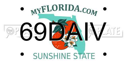 69DAIV Florida License Plate