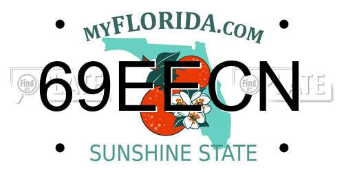 69EECN Florida License Plate