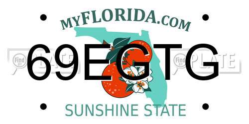 69EGTG Florida License Plate