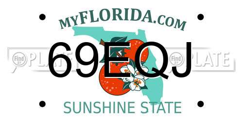 69EQJ Florida License Plate