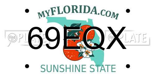 69EQX Florida License Plate