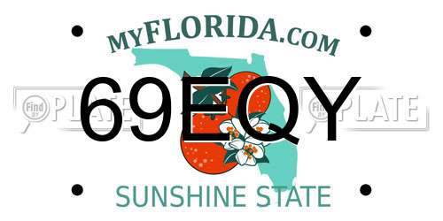 69EQY Florida License Plate