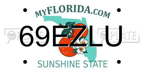 69EZLU Florida License Plate