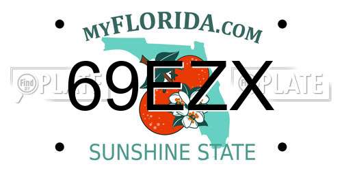 69EZX Florida License Plate