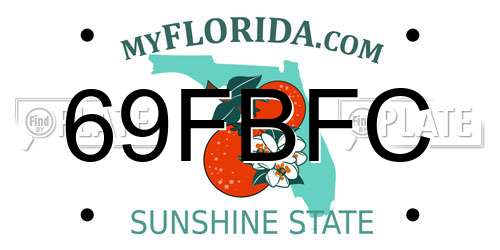 69FBFC Florida License Plate