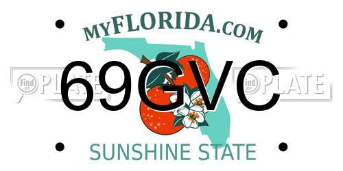 69GVC Florida License Plate