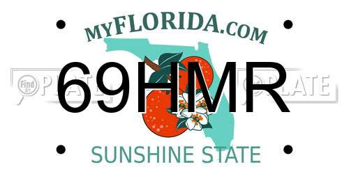 69HMR Florida License Plate