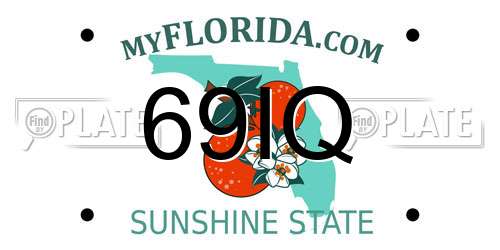 69IQ Florida License Plate