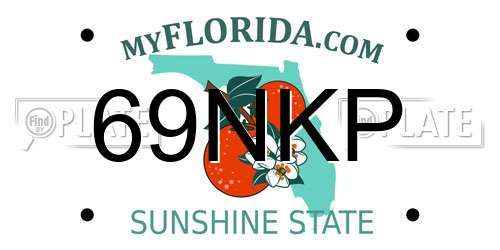 69NKP Florida License Plate