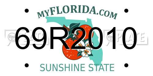 69R2010 Florida License Plate