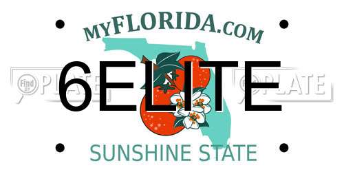 6ELITE Florida License Plate