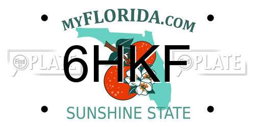 6HKF Florida License Plate
