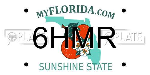 6HMR Florida License Plate