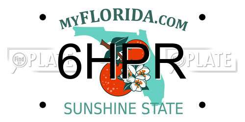 6HPR Florida License Plate