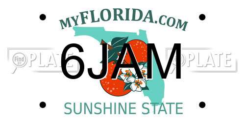 6JAM Florida License Plate