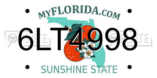 6LT4998 Florida License Plate