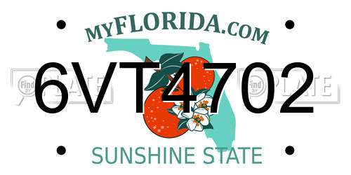 6VT4702 Florida License Plate