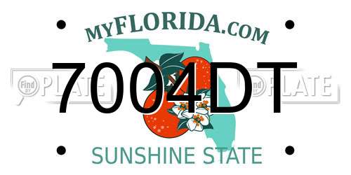 7004DT Florida License Plate