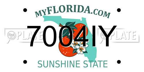 7004IY Florida License Plate