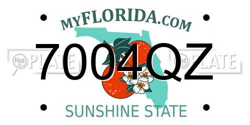 7004QZ Florida License Plate