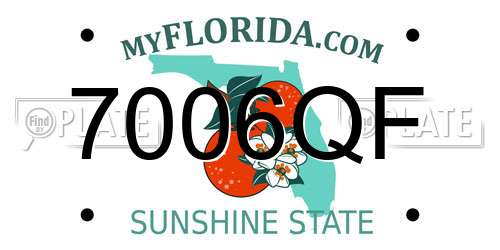 7006QF Florida License Plate