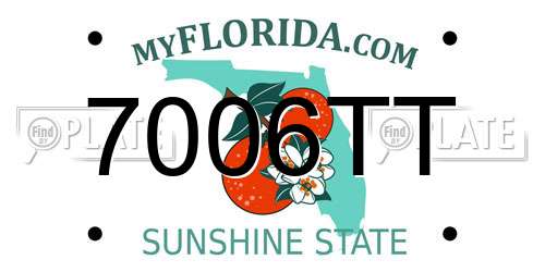 7006TT Florida License Plate