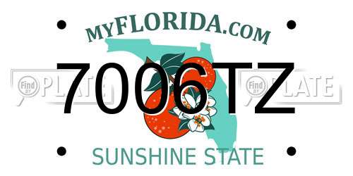 7006TZ Florida License Plate