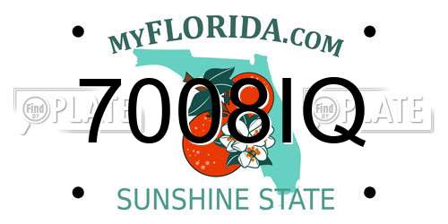 7008IQ Florida License Plate