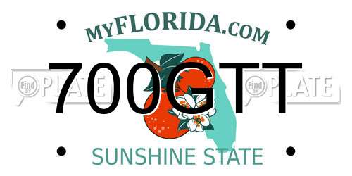 700GTT Florida License Plate