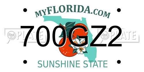 700GZ2 Florida License Plate