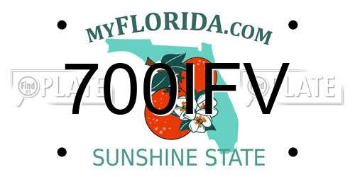 700IFV Florida License Plate