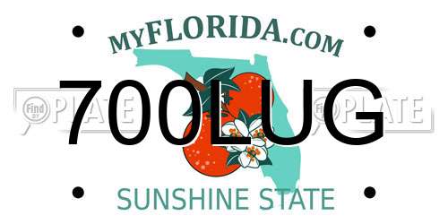 700LUG Florida License Plate