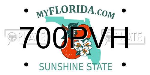 700PVH Florida License Plate