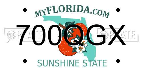 700QGX Florida License Plate