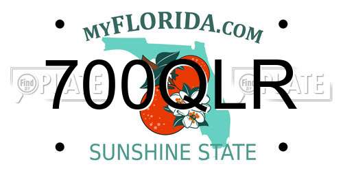 700QLR Florida License Plate