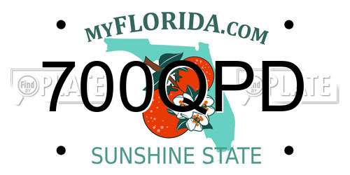 700QPD Florida License Plate