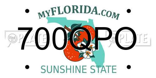 700QPO Florida License Plate