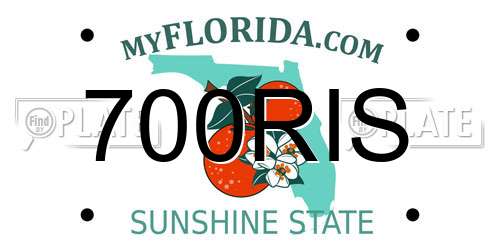 700RIS Florida License Plate
