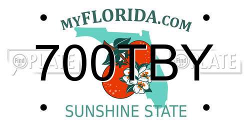 700TBY Florida License Plate