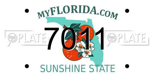 7011 Florida License Plate