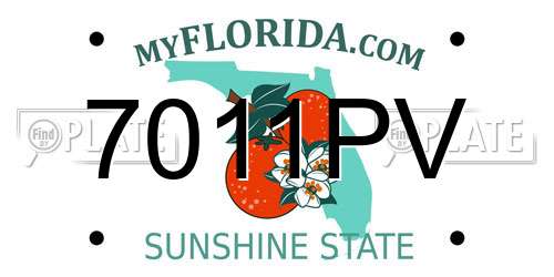 7011PV Florida License Plate